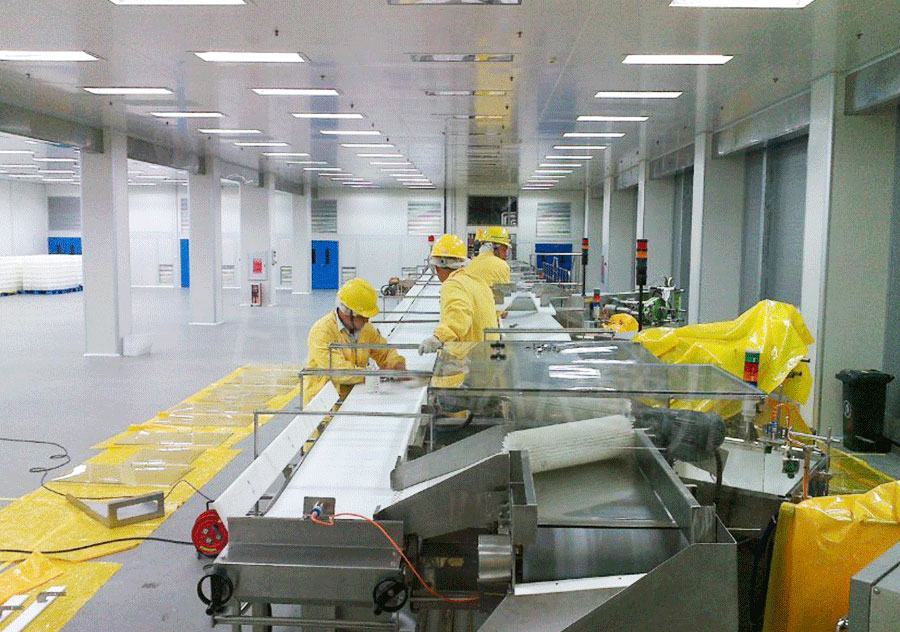 食品PU輸送帶接駁現場